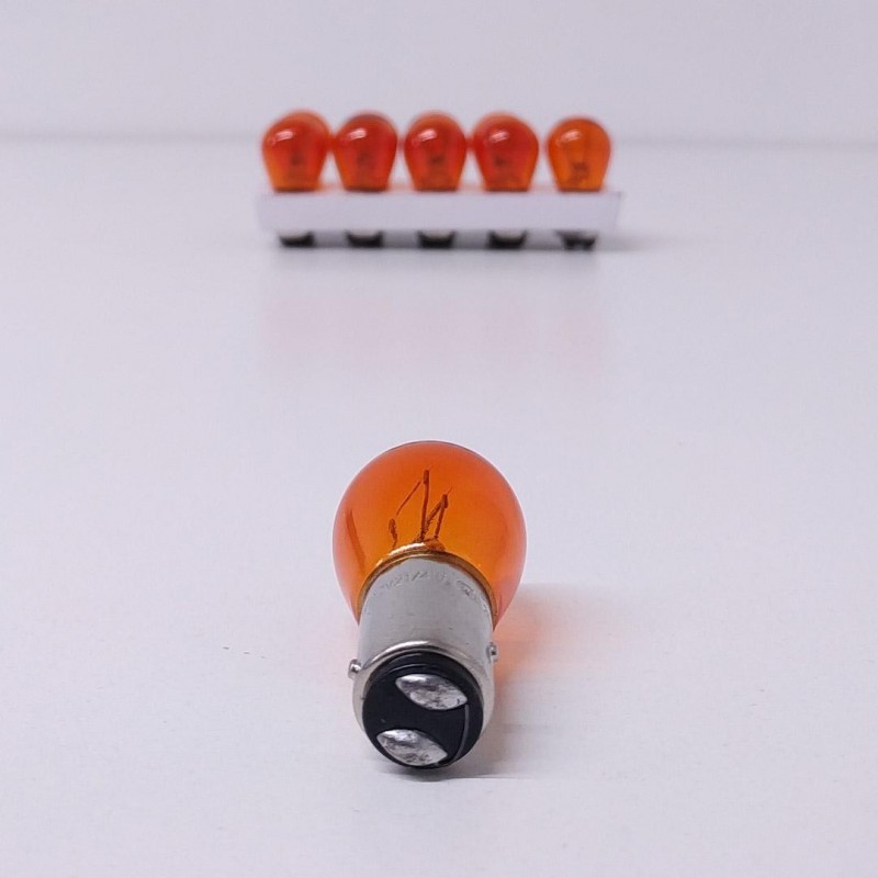 LAMPARA 12-21 4W AMBAR PATAS DEFASADAS X 10