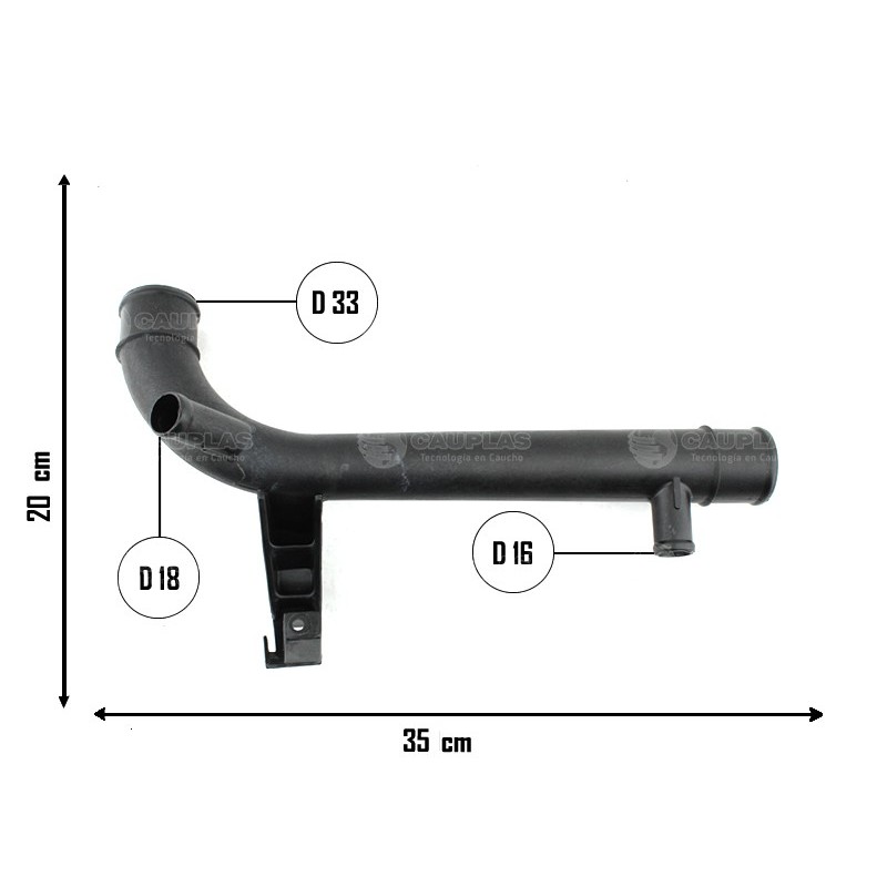 CHEVROLET CORSA- PRISMA - CELTA TUBO PLASTICO COLECTOR DE FLUJO DE AGUA
