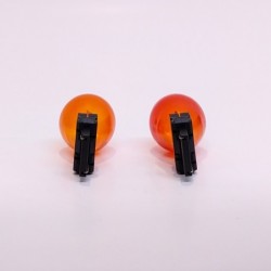 LAMPARA 12V 27W 1 POLO AMBAR CULOTE PLASTICO X 10