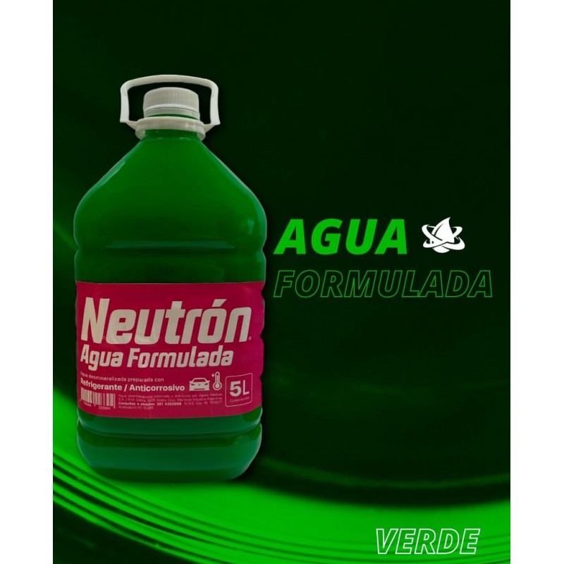AGUA FORMULADA X 5L VERDE NEUTRON