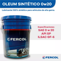 OLEUM SINTETICO 0W20 X 20 LT