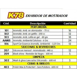 EXHIBIDOR DE MOSTRADOR + CARGA